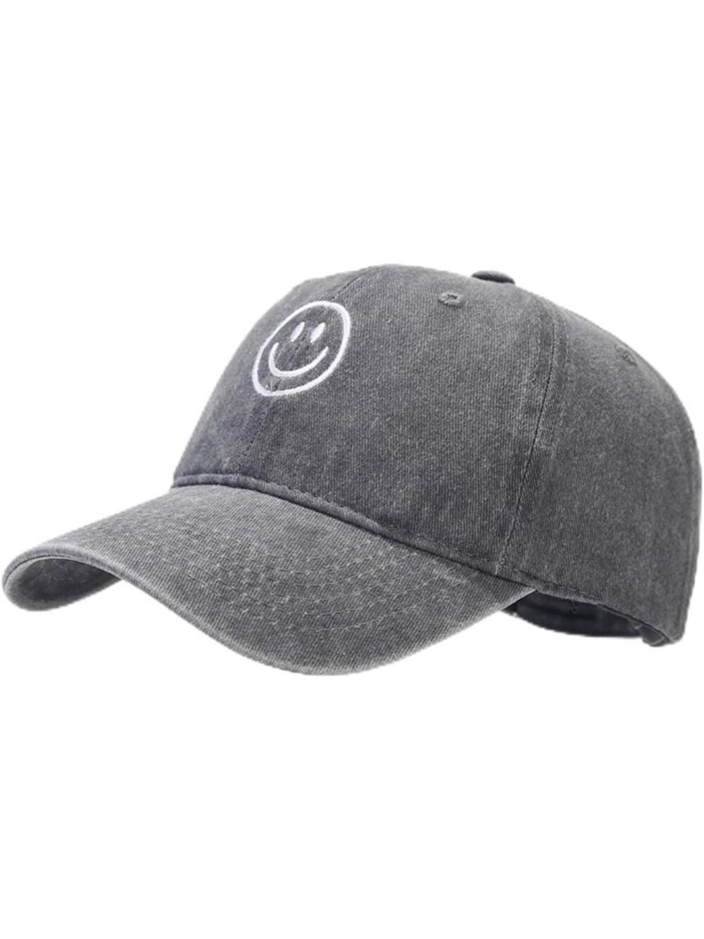 🎃Unisex Gray Vintage Washed Distress Cotton Profile Basic Solid Baseball Caps